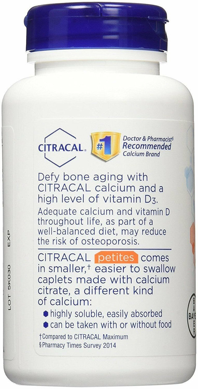 Citracal Calcium Citrate Vitamin D3 Supplement, Bone Support, 200 Ct, 2 Pack