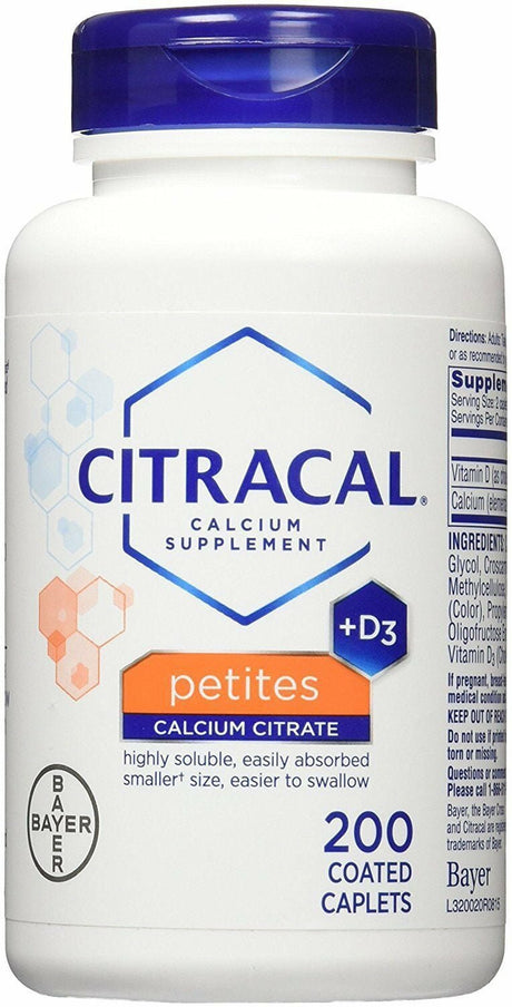 Citracal Calcium Citrate Vitamin D3 Supplement, Bone Support, 200 Ct, 2 Pack