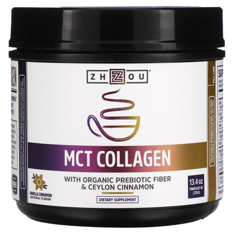 Zhou Nutrition, MCT Collagen, Vanilla Cinnamon, 13.4 Oz (379 G)