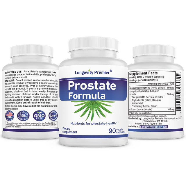 Longevity Prostate Formula: Superior Saw Palmetto Blend for Comprehensive Prostate Health