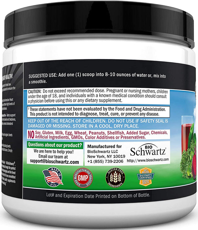 Beet Root Powder - Beets Superfood Supplement with Vitamin C plus Organic Antioxidant Rich Red Fruits and Vegetables - Boosts Stamina and Natural Energy Levels - 30 Servings - Packaging May Vary