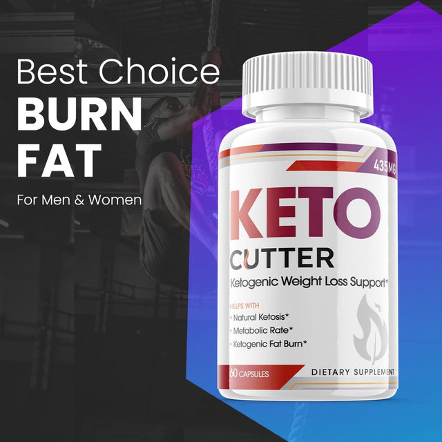 Keto Cutter - Ketogenic Weight Loss - Energy & Focus Boosting Dietary Supplements for Weight Management & Metabolism - Advanced Fat Burn Raspberry Ketones Pills - 120 Capsules (2 Pack)