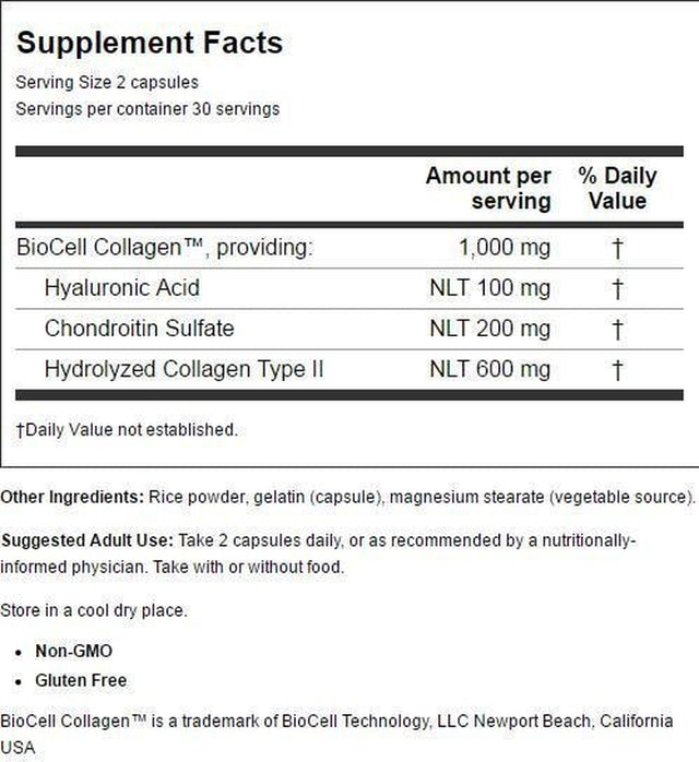 Doctor'S Best Hyaluronic Acid with Chondroitin Sulfate, Non-Gmo, Gluten Free, Soy Free, Joint Support, 60 Caps