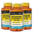 Mason Natural, Potassium Gluconate, 595 Mg Tablets, 100-Count Bottles (Pack of 3), Dietary Supplement Supports Healthy Blood Pressure, Overall Heart Health, Muscle Health, and Organ Health