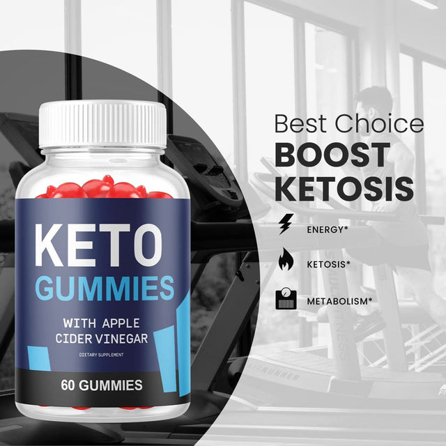 (1 Pack) Kickin Keto ACV Gummies - Supplement for Weight Loss - Energy & Focus Boosting Dietary Supplements for Weight Management & Metabolism - Fat Burn - 60 Gummies