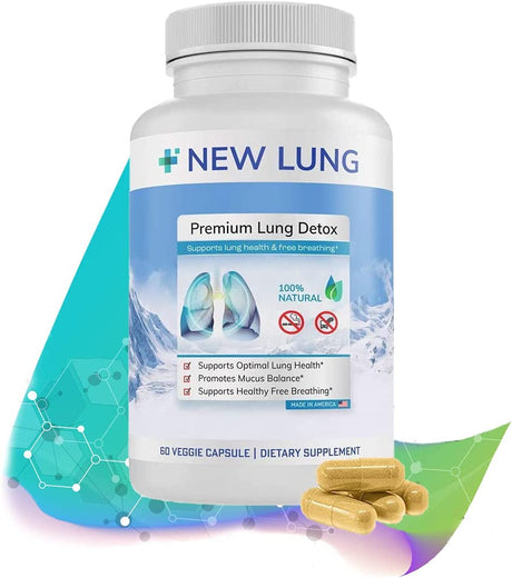 Lung Detox by Success Cemistry® 60 Veggie Capsules - Lung Cleanse ►Top Rated Herbal Lung Cleanse & Detox. Supports Healthy Lungs & Sinus from Harmful Effects of Smoggy Cities & Years of Smoking