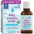 Lovebug Probiotics Baby Probiotic Drops, 5 Billion CFU, 0.34 Fl Oz (10 Ml)