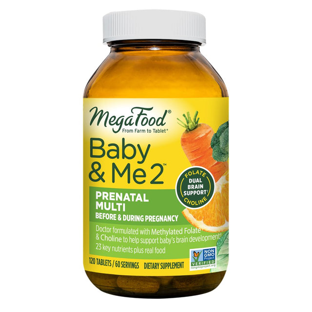 Megafood Baby Me 2 Prenatal Multi 120 Tabs Baby'S Brain Development *