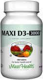 Maxi Health Kosher Vitamin D3 3000 IU - 180 Tablets