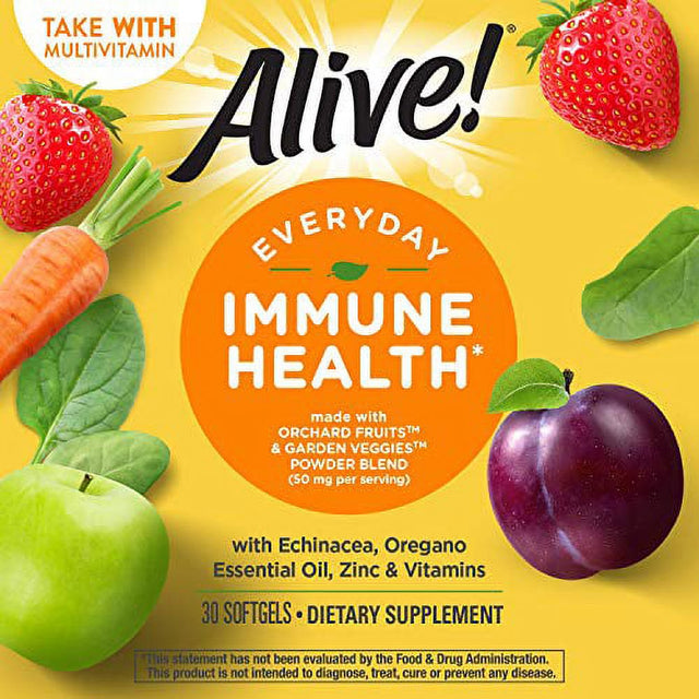 Natures Way Alive! Everyday Immune Health Supplement*, 30 Softgels