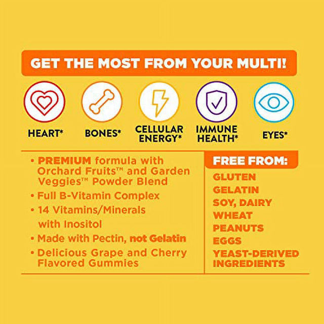 Nature'S Way Alive! Adult Premium Gummy Multivitamin, Full B Vitamin Complex, 90 Gummies