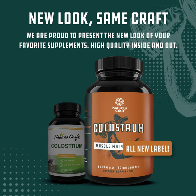 Bovine Colostrum Capsules with Immunoglobulin G - Transfer Factor Colostrum Supplement and Muscle Builder for Gut Health Joint Support Immune Boost Bone Strength and Brain Support Probiotic Supplement