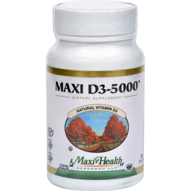 Maxi Health Kosher Vitamins Maxi D3 5000 - 5000 IU - 90 Tablets Vitamin D