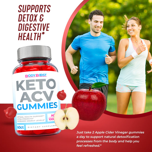 (2 Pack) Body Boost Keto ACV Gummies - Supplement for Weight Loss - Energy & Focus Boosting Dietary Supplements for Weight Management & Metabolism - Fat Burn - 120 Gummies