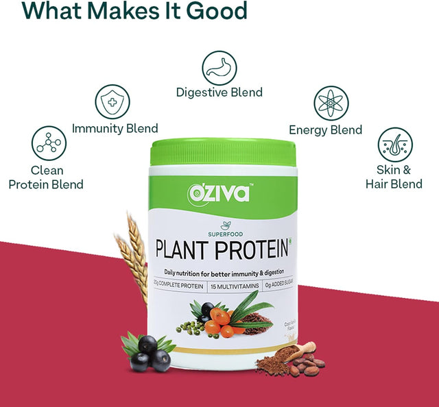 Superfood Plant Protein, Coco Vanilla Complete Plant Protein Powder for Men & Women for Better Energy, Digestion, Healthier Skin & Hair (With 15 Vitamins & Minerals) 250Gm