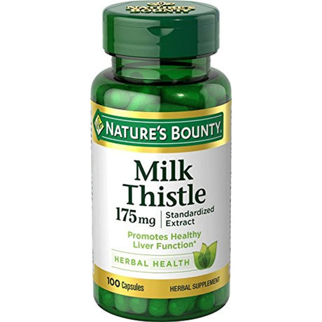 Milk Thistle by Natures Bounty, Herbal Health Supplement, Supports Liver Health, 175Mg, 100 Softgels