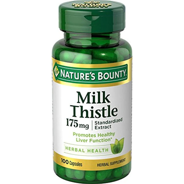 Milk Thistle by Natures Bounty, Herbal Health Supplement, Supports Liver Health, 175Mg, 100 Softgels