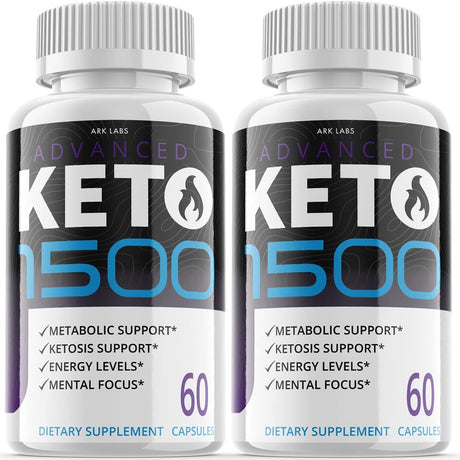 (2 Pack) Keto 1500 - Pills for Weight Loss - Energy Boosting Supplements for Weight Management - Advanced Ketogenic Ketones - 120 Capsules