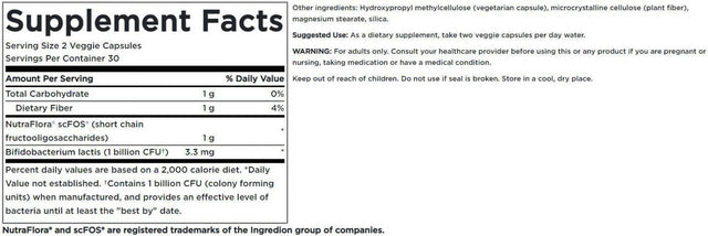 Swanson Probiotic+ Prebiotic Fiber 500 Million Cfu 60 Veg Caps 2 Pack