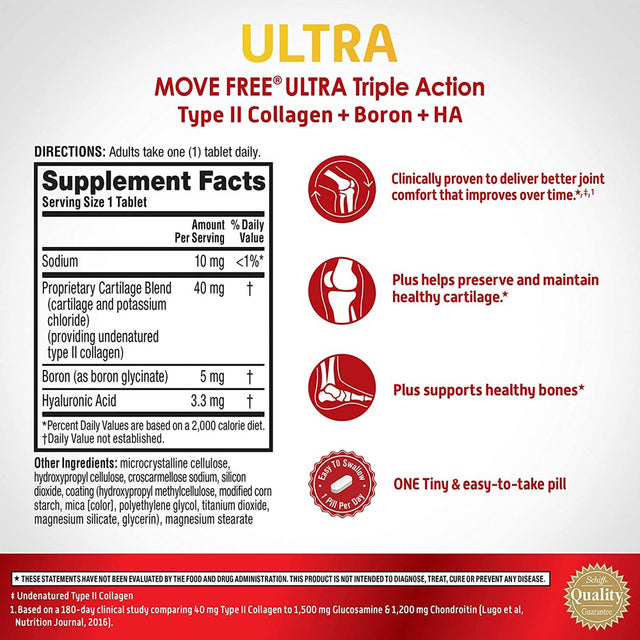 Schiff Move Free Ultra, Helps Preserve Promotes Health & Lubrication, 30 Ct