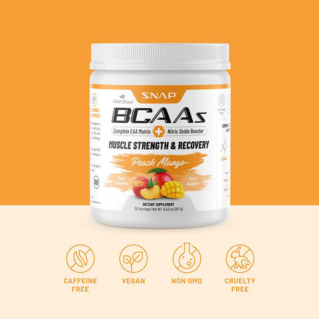 Snap Supplements Nitric Oxide Booster and BCAA Powder