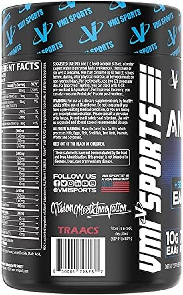 VMI Sports Aminogex Ultra | BCAA Powder | Amino Acids + Betaine and Glutamine | Amino Acid Post Workout Recovery Drink | Intra Workout Drink with Electrolytes | (30 Servings) (Patriot Pop)