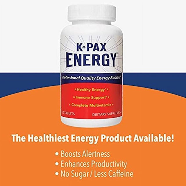 K-PAX Energy with Mitochondrial Nutrients, Complete Multivitamin and Immune Support Supplement- 120 Tablets