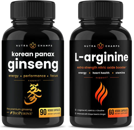 Nutrachamps Ginseng Gold Series and L-Arginine Bundle