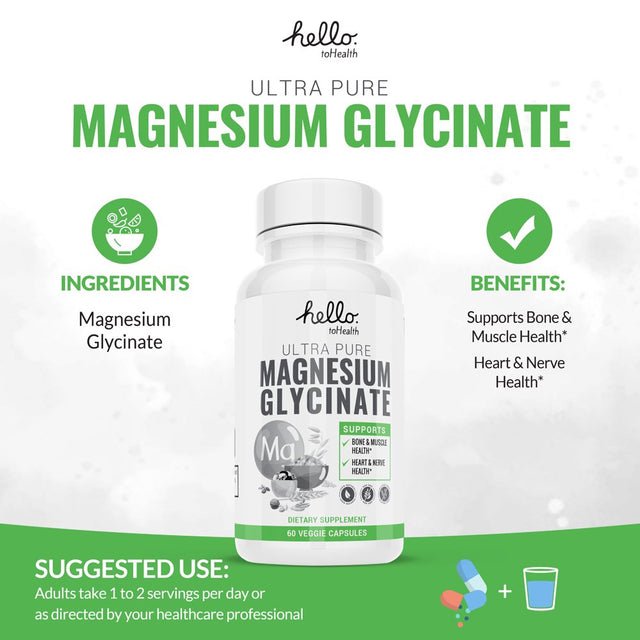 Complete Magnesium Glycinate (400Mg) - Stress Relief and Sleep Supplement - Magnesium Pills for Women and Men - (60 Capsules)