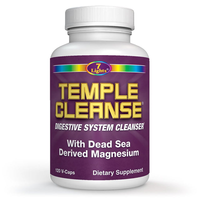 Temple Cleanse Magnesium Oxygen Based Colon Cleanse Detox Relieves Occasional Constipation with No Gas or Bloating - 120 Capsules