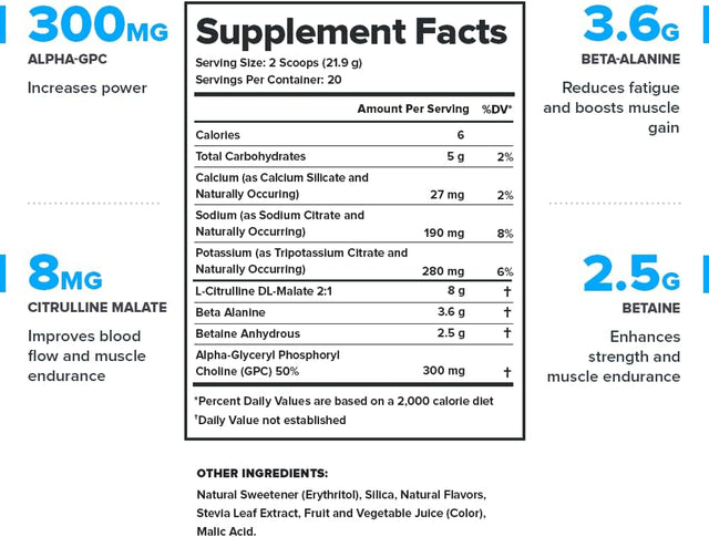 LEGION Pulse Pre Workout Supplement - All Natural Nitric Oxide Preworkout Drink to Boost Energy, Creatine Free, Naturally Sweetened, Beta Alanine, Citrulline, Alpha GPC (Caffeine Free Fruit Punch)