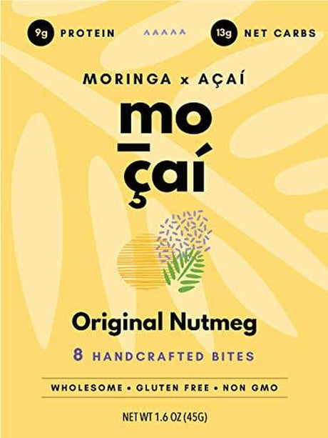 Healthy Snack Pack | Moringa & Açaí | Set of 6 | Organic Ingredients | High Protein | Low Sugar | Low Carbs | Gluten Free | Energy Bites