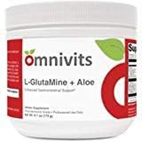 L-Glutamine + Aloe Four Enhanced Ingredients for Gastrointestinal Support | L Glutamine with Arabinogalactan & Licorice Root Extract & Aloe Leaf Extract | Powder 6.1 Oz 30 Serving