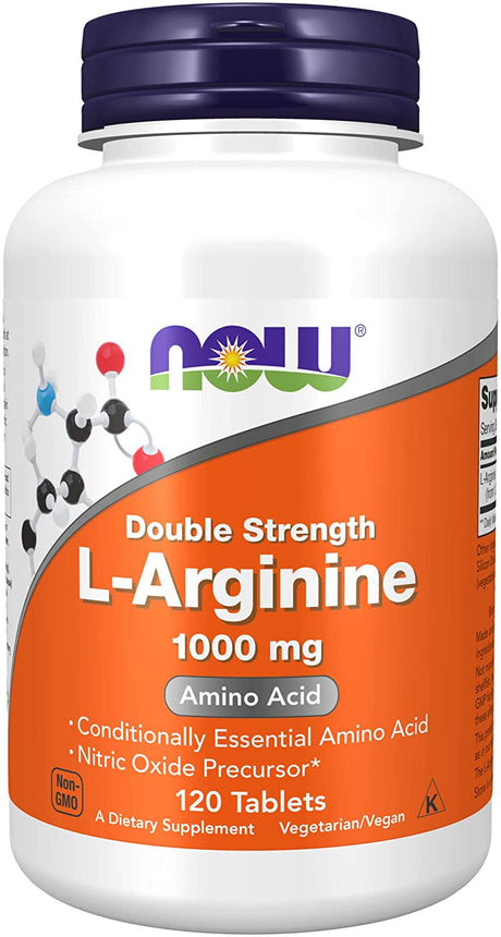 Supplements, L-Arginine 1,000 Mg, Nitric Oxide Precursor*, Amino Acid, 120 Tablets