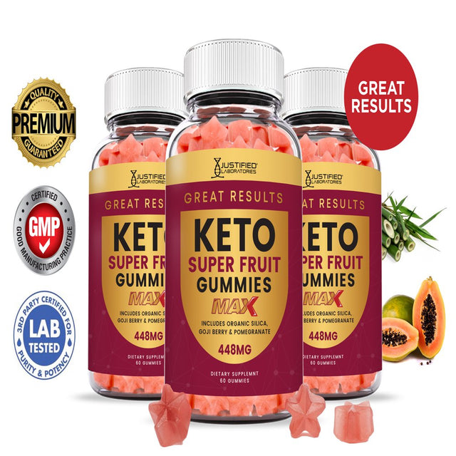 (3 Pack) Great Results Keto Max Gummies Dietary Supplement 180 Gummys