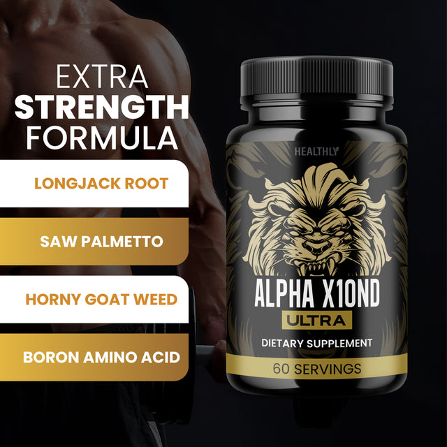 (5 Pack) Alpha X10Nd Ultra Supplement Powder Pills Alpha X 10 ND Ultra Advanced Formula Package (300 Capsules)