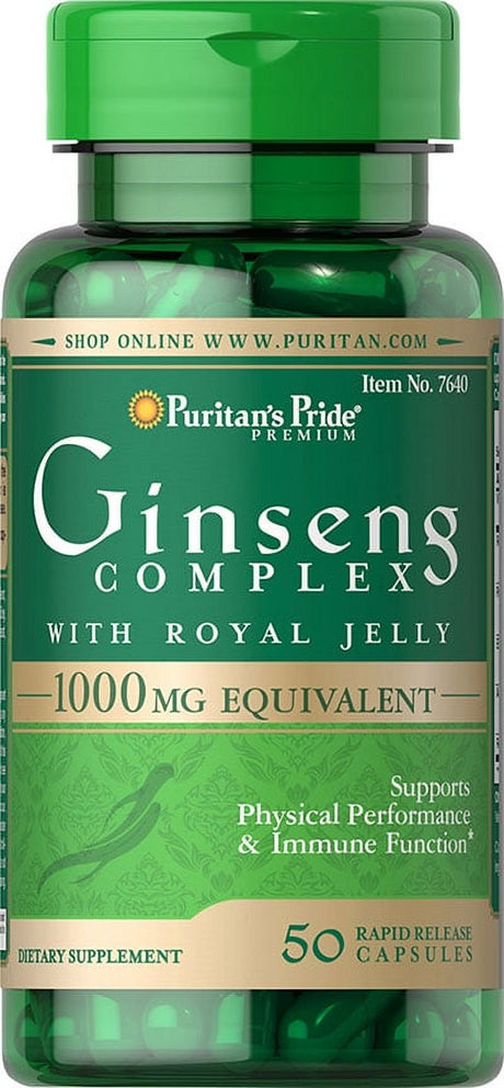 Puritan'S Pride Ginseng Complex with Royal Jelly 1000 Mg