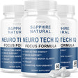 (3 Pack) Neuro Tech IQ Brain Supplement Neurotech Iq Focus Formula Pills (180 Ca