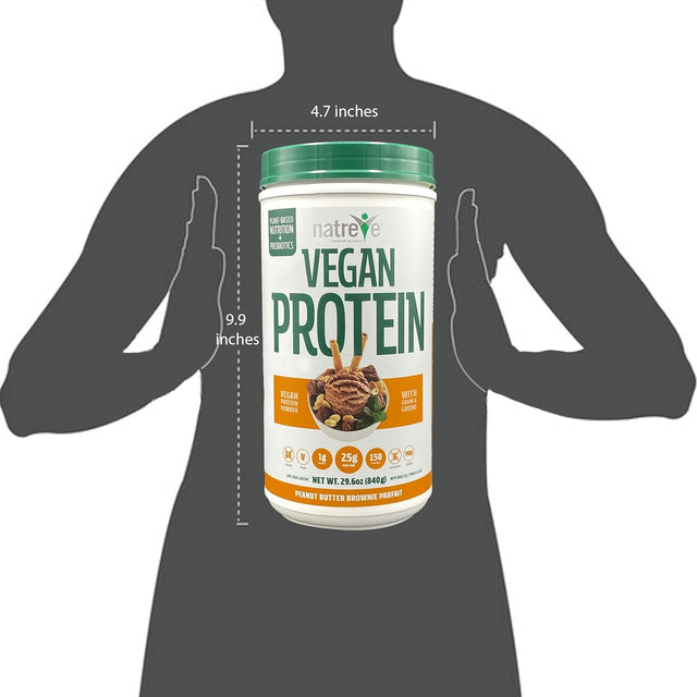 Natreve Vegan Protein Powder - Gluten Free Non-Gmo Whole Food Protein with Vegetables - 30Oz (Peanut Butter Parfait)