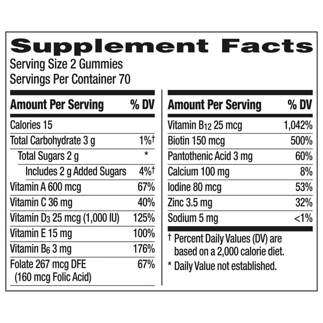 Centrum Multigummies Womens 50 plus Gummy Vitamins, Multivitamin Supplement, Assorted Fruit Flavor, 140 Count