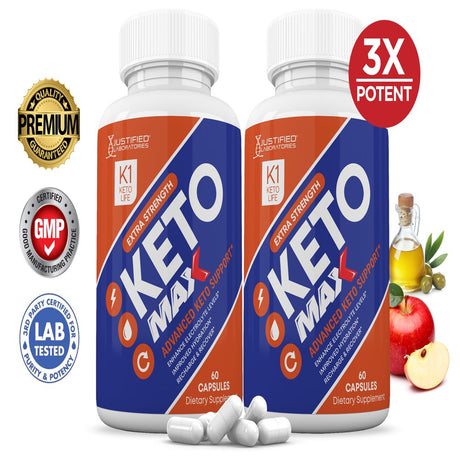 (2 Pack) K1 Keto Life Max 1200MG Dietary Supplement 120 Capsules