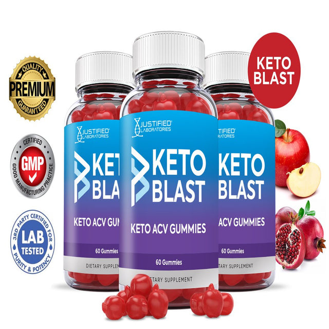 (3 Pack) Keto Blast ACV Gummies 1000MG Dietary Supplement 180 Gummys