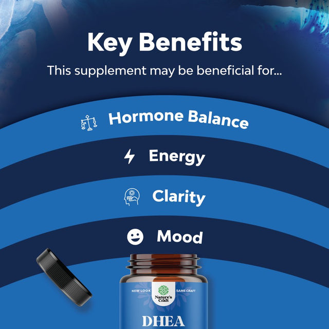 Pure DHEA Supplement for Women and Men - 100Mg per Serving Thyroid Support Health Immune Support Bone Health and Mood Support Supplement - DHEA Energy Supplement and Potent Supplement