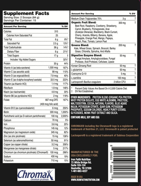 Circadian Balance Non-Gmo Gluten Free Meal Replacement - Protein Blend 30G - Egg Whey Isolate Organic Pea plus Organic Fruits& Greens Blend Digestive Enzyme Chocolate Fudge