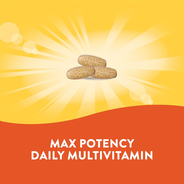 Alive! Max3 Daily Multivitamin Supplement with Iron, Max Potency, 180 Count