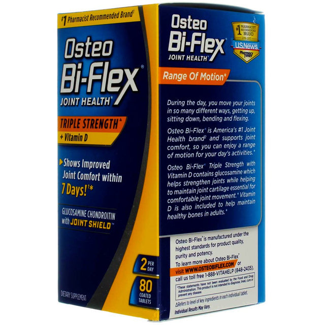 Osteo Bi-Flex Joint Shield Formula with Vitamin D Advanced Triple Strength Caplets - 80 Ea, 6 Pack