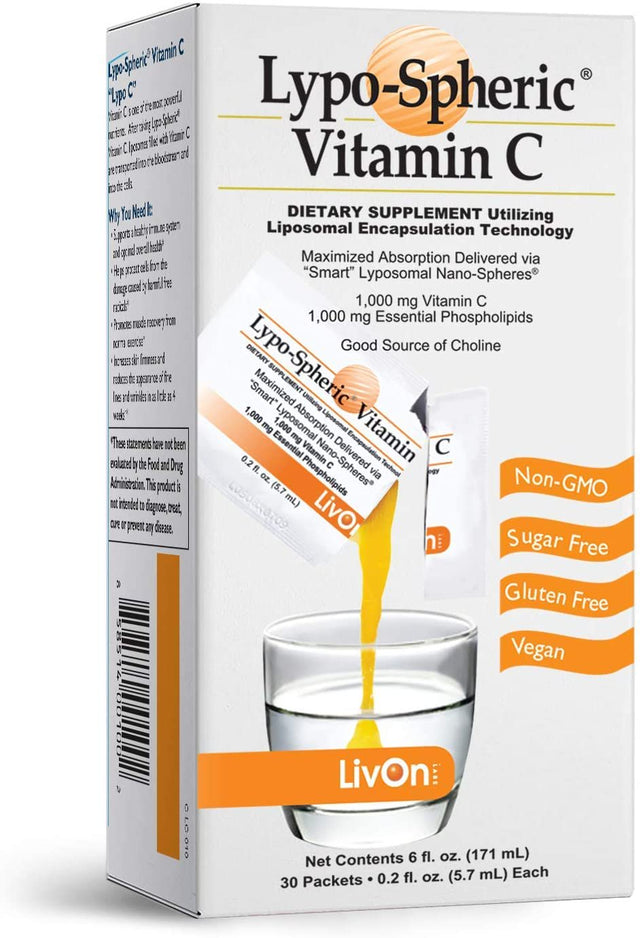 Lypo-Spheric Vitamin C - 30-Packet Carton by Livon Labs