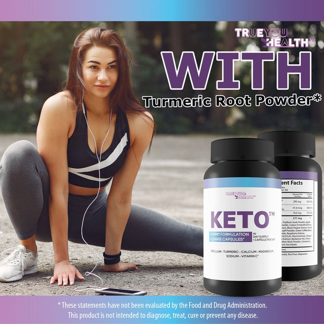 Keto Gummy Formulation Cleanse Capsules 90 Day Supply 1 Capsule per Day - Help Detox Cleanse Waste & Toxins with Keto Apple Cider Vinegar Cleanse - Contains Calcium, Magnesium, Psyllium Cleanse