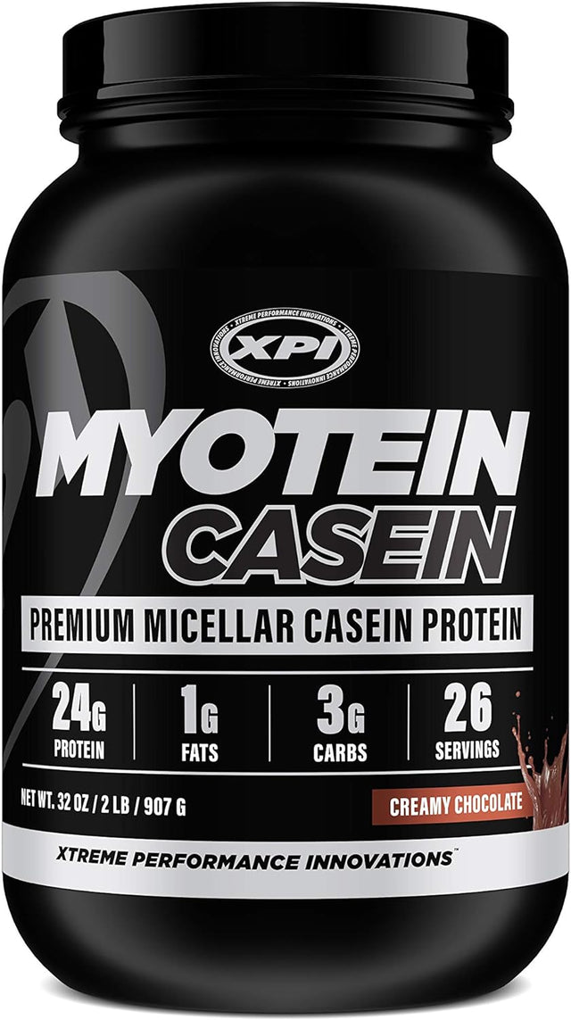 XPI Myotein Casein Protein Powder - Micellar Casein Protein (2 LB, Chocolate) - Non-Gmo, Gluten Free