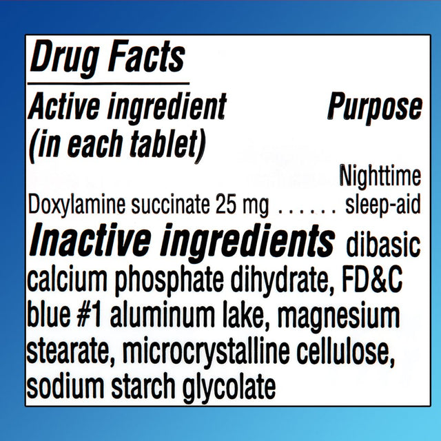 Equate Doxylamine Succinate Sleep-Aid Tablets, 25 Mg, 32 Count